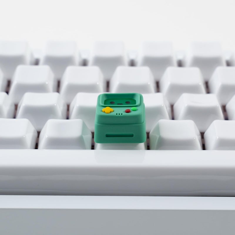 ULTRAEQUIP Artisan Keycaps, Cute Retro Game Consoler-Shpaed Keycaps, Shine Through Resin Handmade, Single 1U Replace Key for ESC Key Mechanical Keyboard (Green) - Image 5