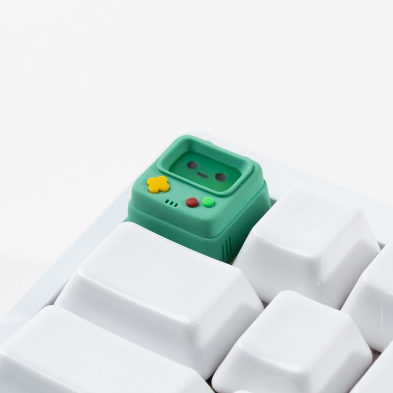 ULTRAEQUIP Artisan Keycaps, Cute Retro Game Consoler-Shpaed Keycaps, Shine Through Resin Handmade, Single 1U Replace Key for ESC Key Mechanical Keyboard (Green) - Image 4