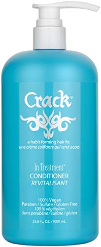 Crack HAIR FIX Conditioner with Pump Bottle  Intense Hydration  Frizz Control  Strengthens Detangles  Restores Shine  SulfateFree Vegan CrueltyFree  Made in USA  338 Oz