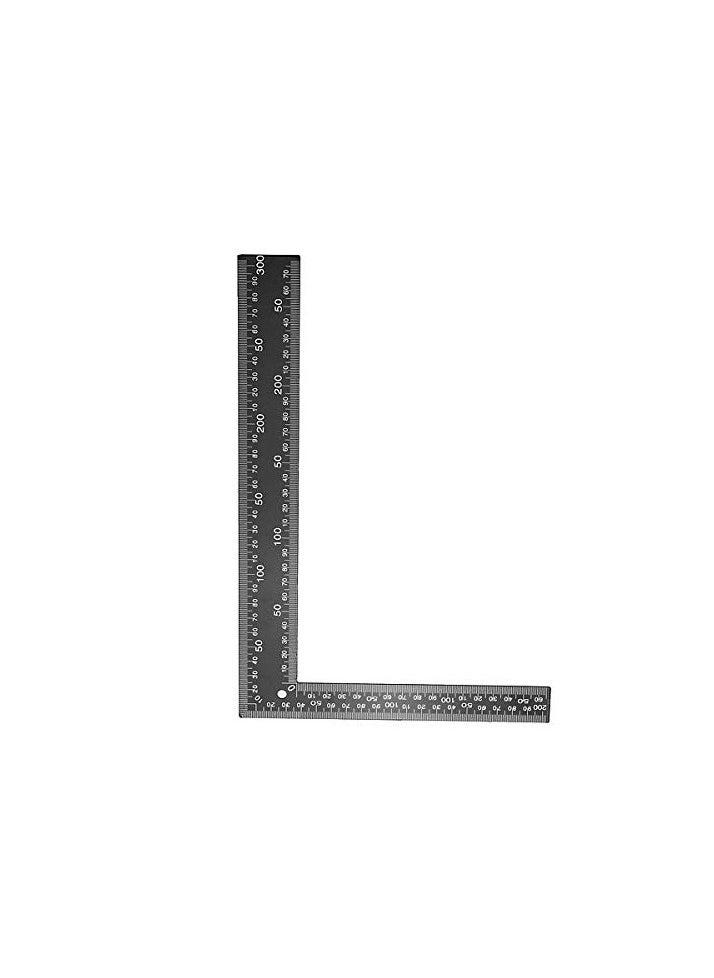 إيروريكس مجموعة إطار فولاذي ثلاثي مقاس 20 × 30 سم، مسطرة مربعة ذات زاوية قائمة وحافة مستقيمة على شكل حرف L، 300 مم، منتجات SS  - Image 1