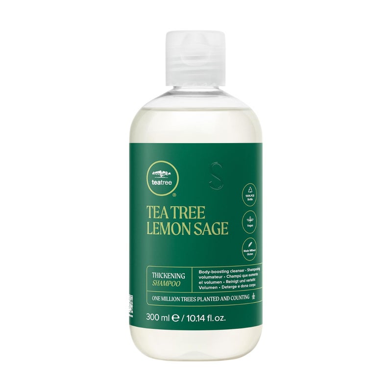 Tea Tree Lemon Sage Thickening Shampoo, Builds Body + Boosts Volume, For Fine Hair, 10.14 fl. oz. - Image 1