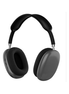 P9 Ultra wireless headphones with microphone- rechargeable over ear wireless bluetooth headphones with 10hr playtime, sd slot, backup wire- soft cushion headset with mic (black)  - Image 1