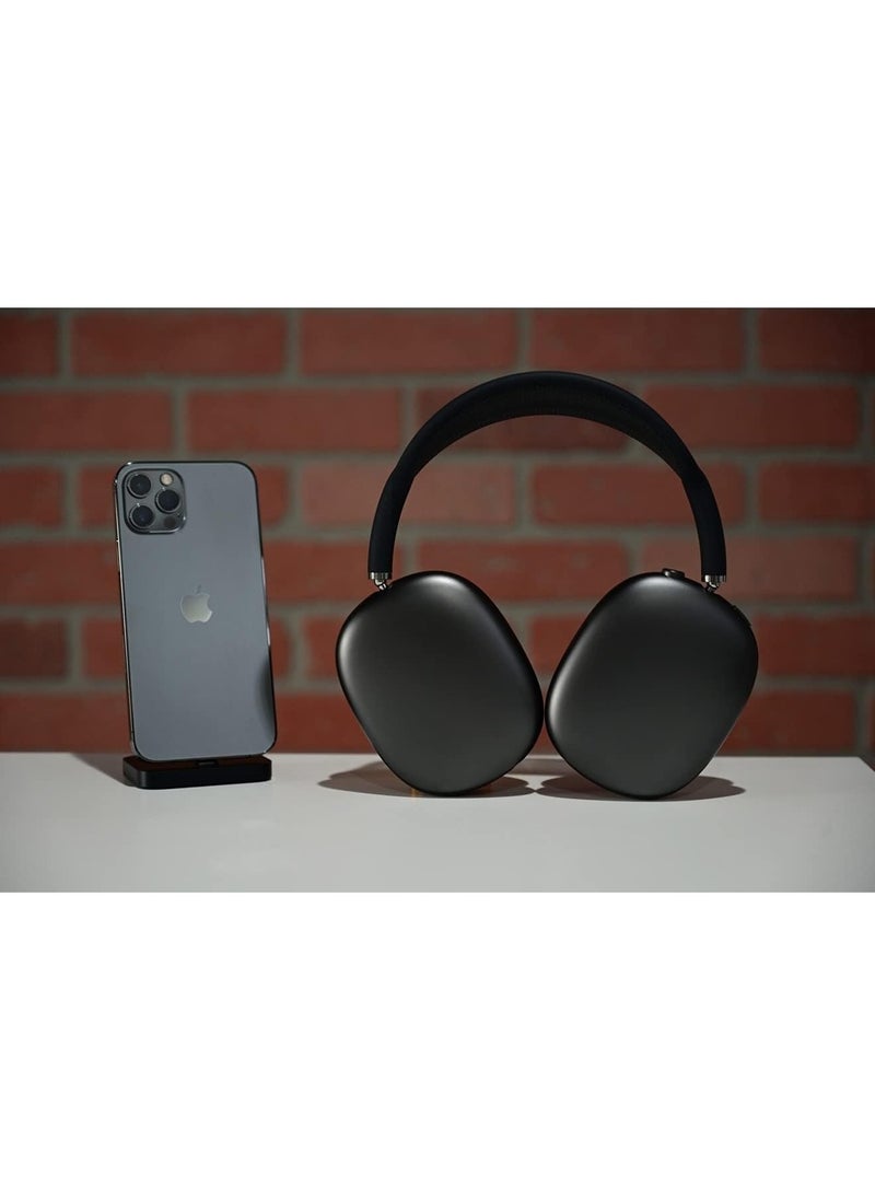P9 - Ultra wireless headphones with microphone- rechargeable over ear wireless bluetooth headphones with 10hr playtime, sd slot, backup wire- soft cushion headset with mic (black) - Image 1