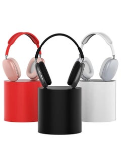P9 Ultra wireless headphones with microphone- rechargeable over ear wireless bluetooth headphones with 10hr playtime, sd slot, backup wire- soft cushion headset with mic (black)  - Image 3