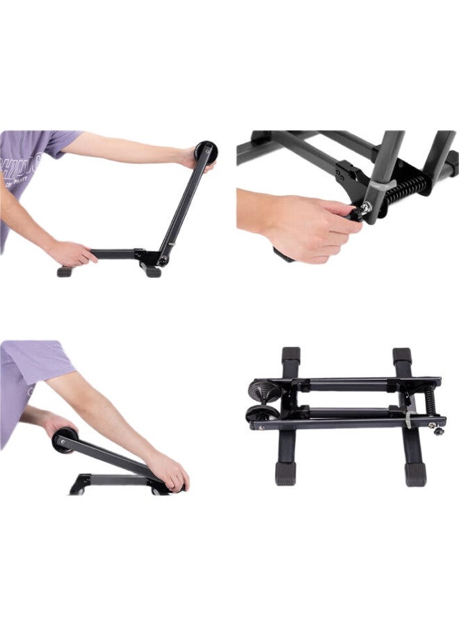 yaphtes Bicycle Parking Rack, Mountain Bike And Road Bike Stand, Double-Rod Portable Foldable Support Rack, Universal Repair And Display Stand - Image 3