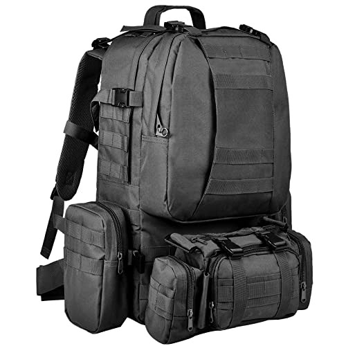 CVLIFE Tactical Backpack Military Army Rucksack 60L Large Assault Pack Detachable Molle Bag - Image 1