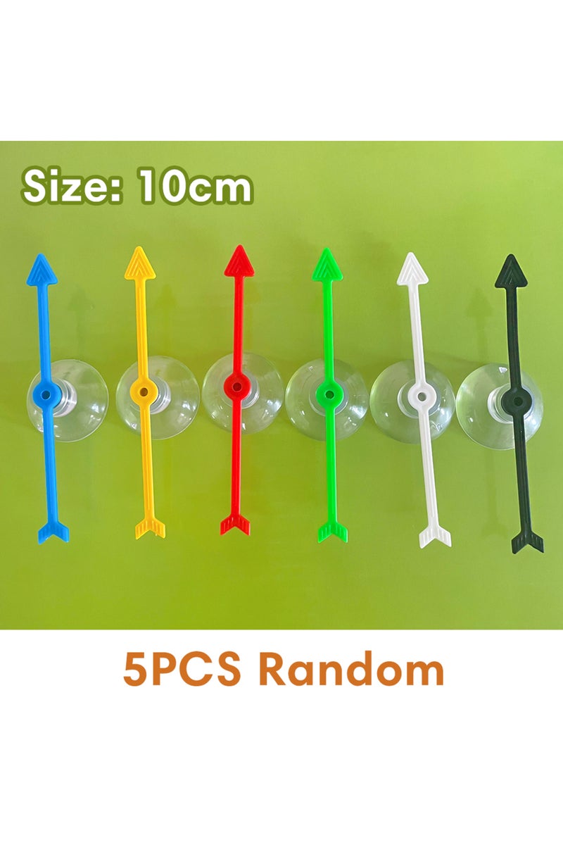 10cm Random 5 PCS 4 Inch Plastic Arrow Game Spinners Suction Cup Board Arrow Toys for School Home Pa