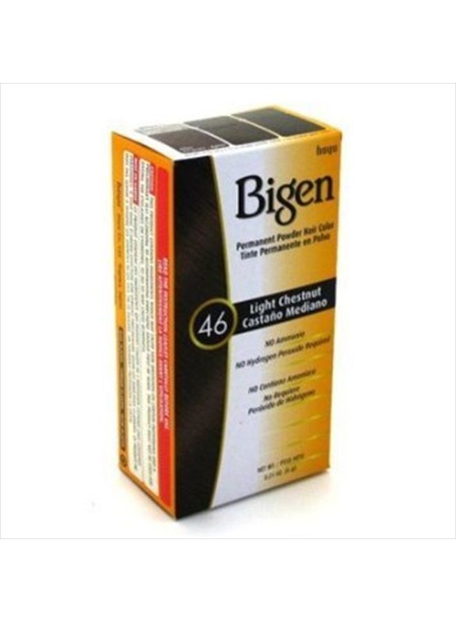 Bigen Powder Hair Color #46 Light Chestnut 0.21oz (3 Pack)