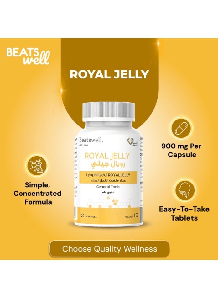 BeatsWell بيتس ويل رويال جيلي 900 مجم 120 كبسولة - Image 2