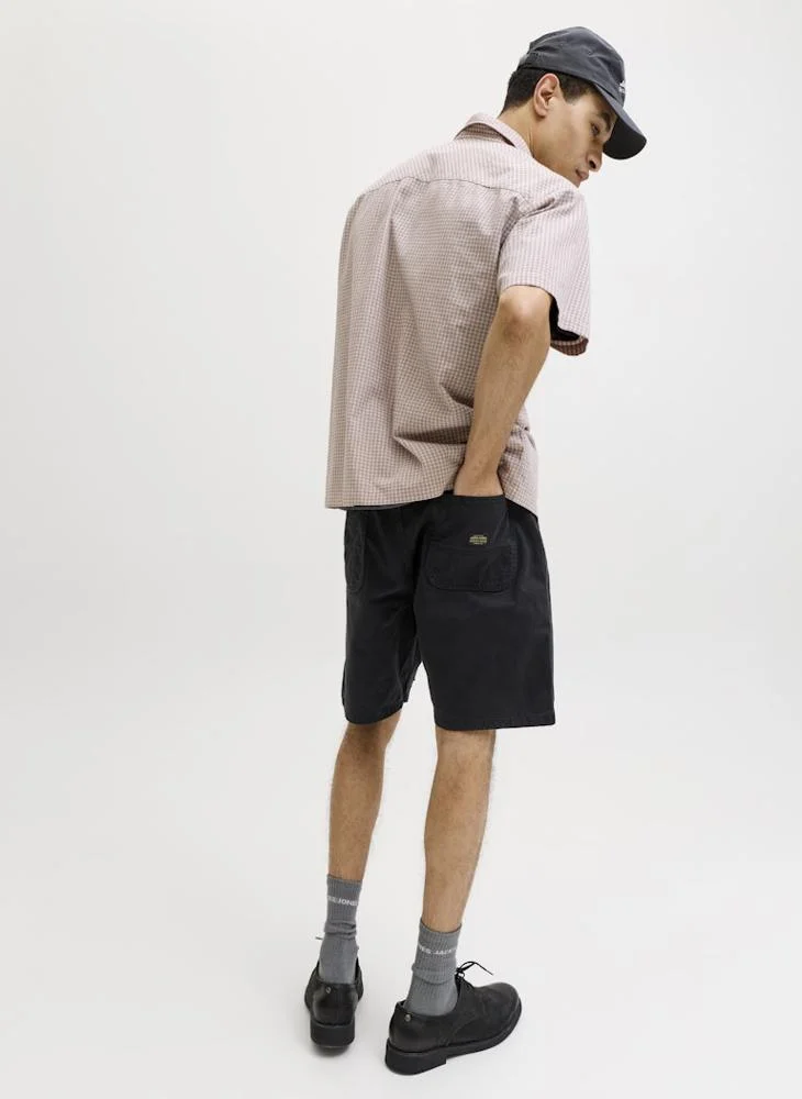 JACK & JONES Black 5-Pocket Baggy Fit Painter shorts for Men | Best Price UAE