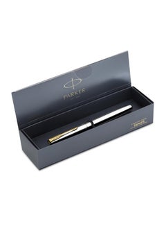 PARKER Frontier Stainless Steel Gold Trim Fountain Pen | Corporate Gift | Ideal For Professional Use  - Image 1