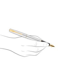 PARKER Frontier Stainless Steel Gold Trim Fountain Pen | Corporate Gift | Ideal For Professional Use  - Image 3