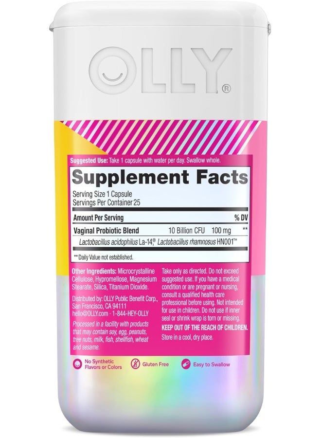 OLLY Happy Hoo-Ha Capsules, Probiotic for Women, Health and pH Balance, 10 Billion CFU, Gluten Free - 25 Count (Packaging May Vary) - Image 5