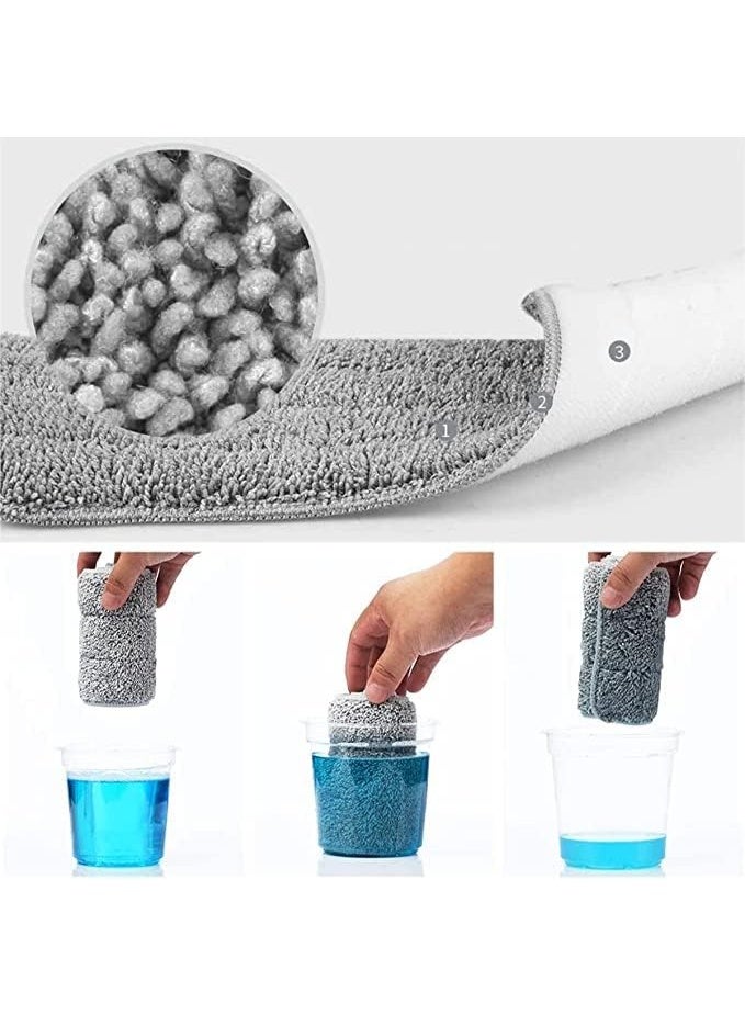 dreamons link Microfiber Cleaning Pads for Wet/Dry Cleaning, Washable Microfiber Mop Replacement Pads Compatible with Microfiber Mops for Floor Cleaning System and Kitchen Home Scrubbing- 4 Pack - Image 4