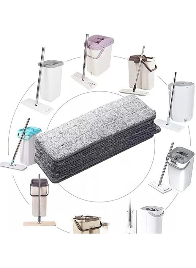 dreamons link Microfiber Cleaning Pads for Wet/Dry Cleaning, Washable Microfiber Mop Replacement Pads Compatible with Microfiber Mops for Floor Cleaning System and Kitchen Home Scrubbing- 4 Pack - Image 5