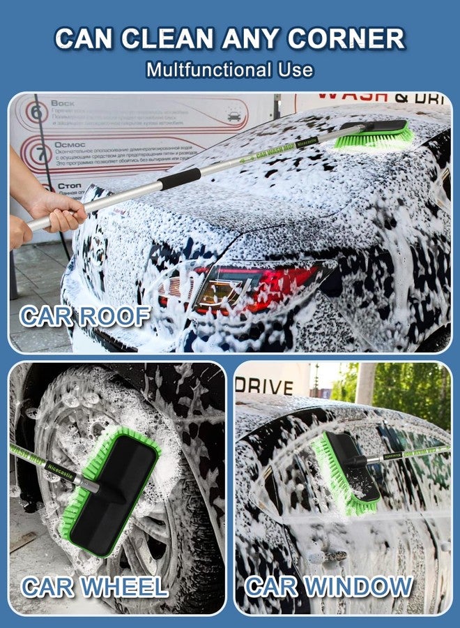 Nicecastle 59" V-Shaped Car Wash Brush with Long Handle Snow Sweeping Brushing Adopts Soft Bristle Design Not Floating Hair Suitable for Detail Cleaning Tires Roof SUV RV MPV Truck Camper Indoor Outdoor Window - Image 2