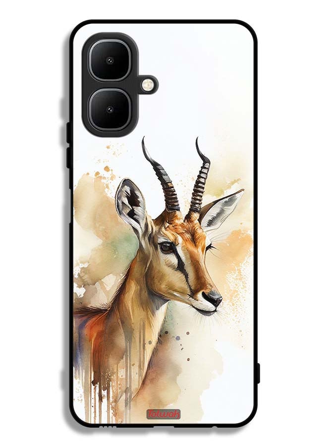 Tolwak Infinix Smart 10 Protective Case Cover Deer Abstract Art