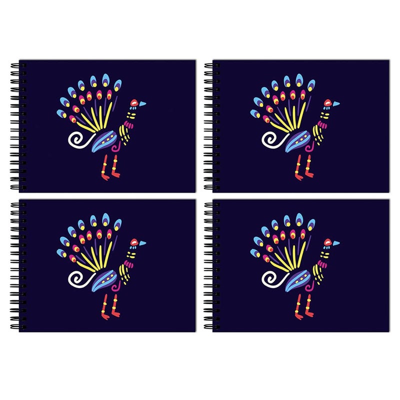 Tinywalk A Sketch Book Drawing Pad Landscape Sketch Book 9 12 Thick Sheets (A4 Size,100 Sheets/200 Pages, Pack of 4) - Image 1
