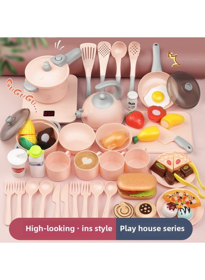 Anti-real Kitchen Toy Sound And Light Music Cooking Stir-fry House Boys And Girls Set Hot Sale-Color:301-1A Purple - Image 2