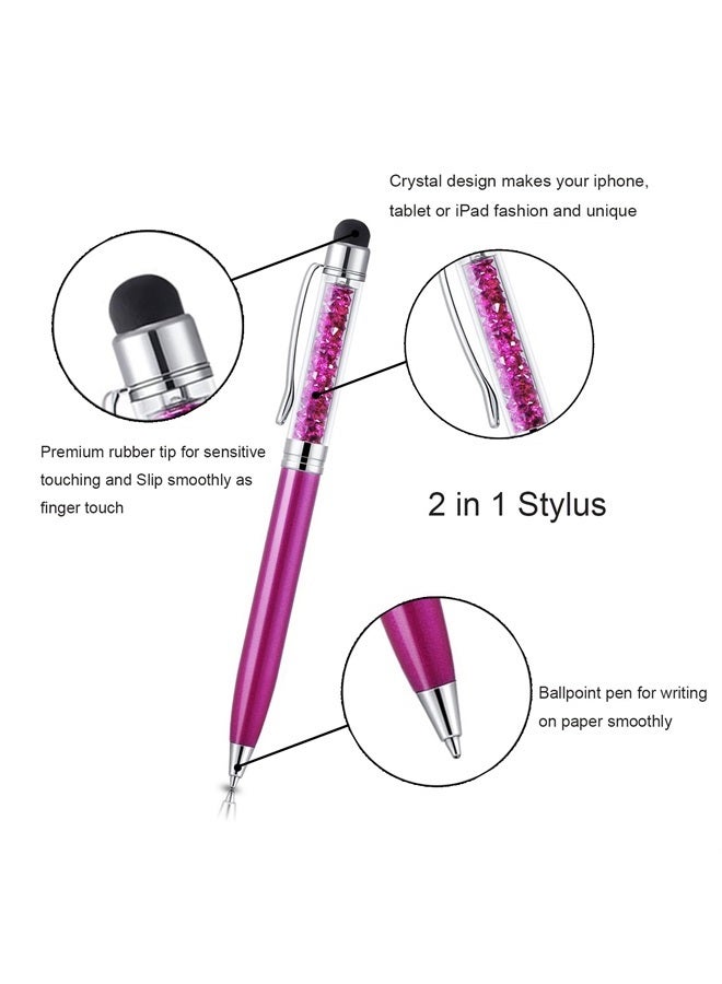 Besgoods 2-in-1 Touch Screen Stylus Pen for All Capacitive Touch Screen Device, Blue/Green/White/Orange/Rose/Purple, Pack of 6 (4074215) - Image 1