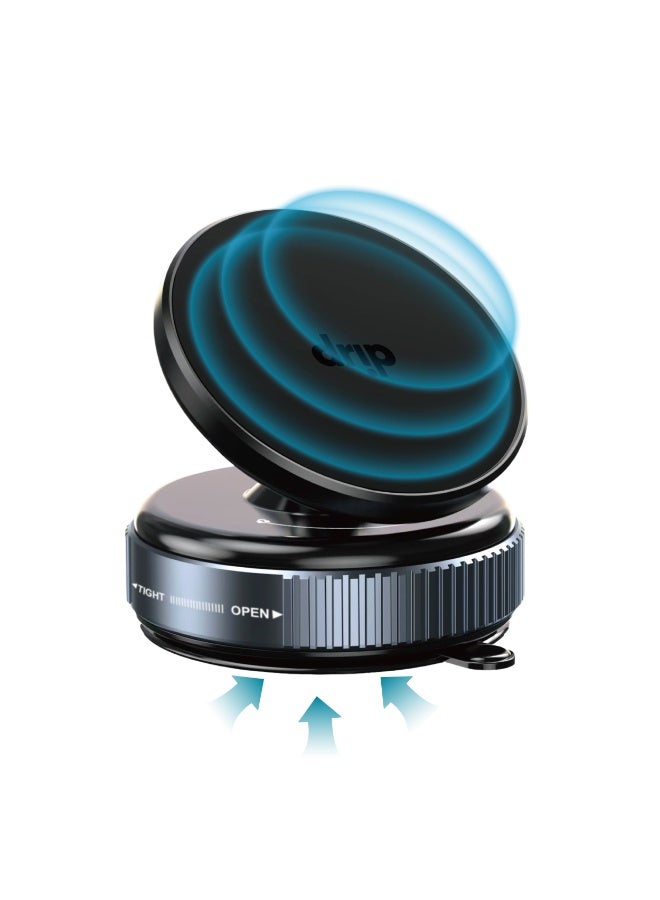 DRIP 🧲🚗 360° Rotating Magnetic Car Phone Mount Vacuum Suction Holder for iPhone Android - Image 1