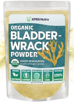 XPRS Nutra Organic Bladderwrack Powder (Fucus Vesiculosus) - Premium Bladderwrack Organic Powder for Glowing Skin - Vegan Friendly Bladderwrack Herb Iodine Supplement (4 Ounce)  - Image 1