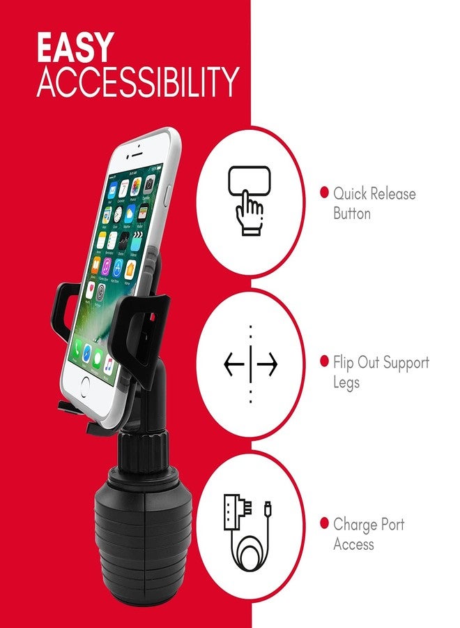 Macally Cup Holder Mount - Universal Car Phone Holder for iPhone, Samsung & Smartphones - Image 4