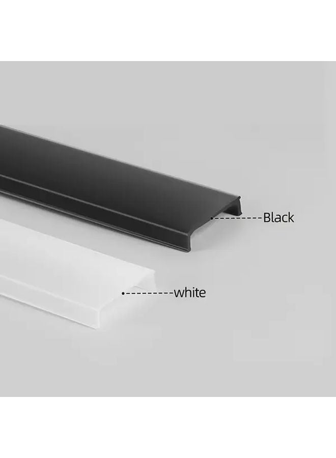 12Pcs 50cm Black Aluminum LED Channel System With Milky White Diffuser Cover - Image 3