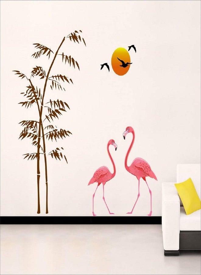 Walltech Sunset Swan Love Wall Sticker| Beautiful Design Wall Decoration Sticker - Image 1