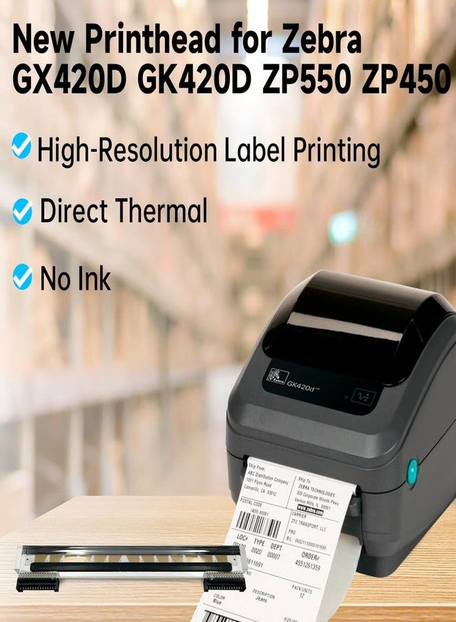 Partslost 105934-037 New Printhead for Zebra GX420D GK420D ZP550 ZP450 Thermal Label Printer 203DPI Genuine Print Head - Image 4
