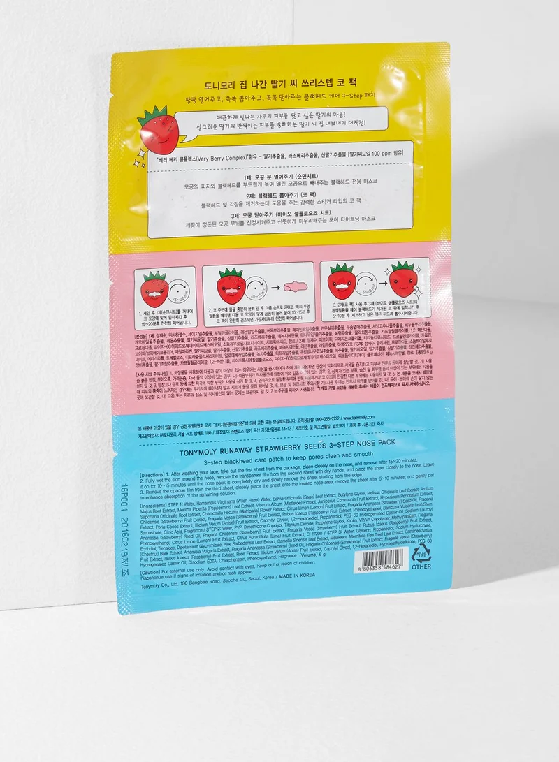 TONYMOLY Runaway Strawberry Seeds Nose Pack