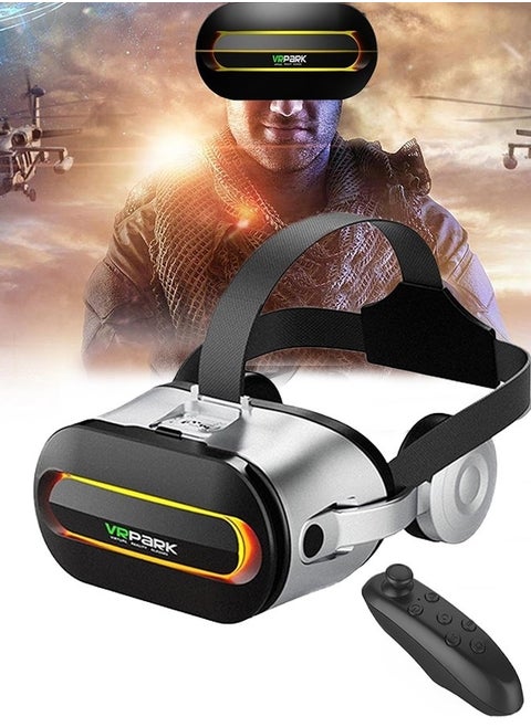 VR Virtual Reality VR Headset 3D Glasses VR Goggles for TV, Movies & Video Games, Compatibale iOS & Android Smartphone Within White