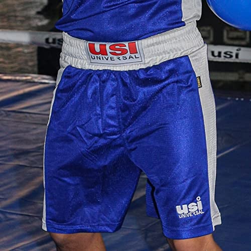 USI UNIVERSAL THE UNBEATABLE Polyester and Mesh Fabric Boxing Short and Vest (Blue, 40) - Image 3