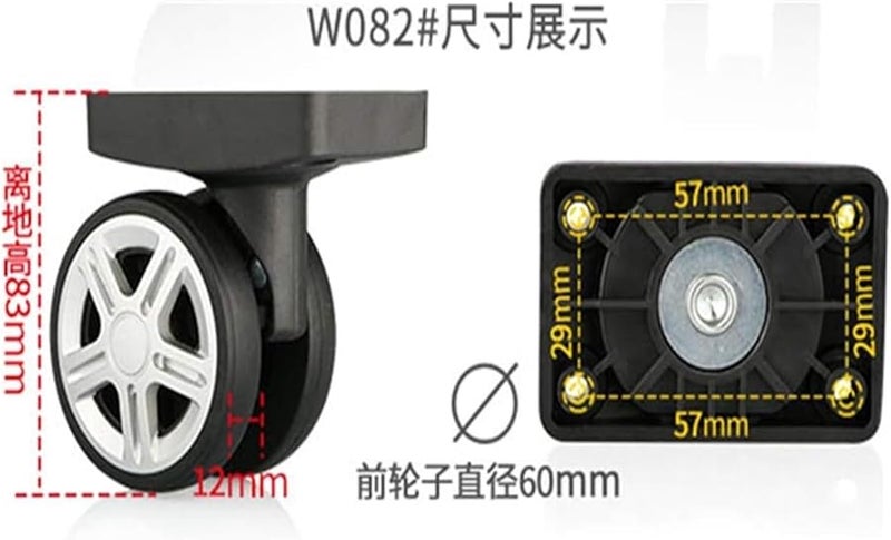 X Small Replacement Suitcase Wheels 360 Degree Swivel Mute Luggage Trunk Repair Parts - Image 3