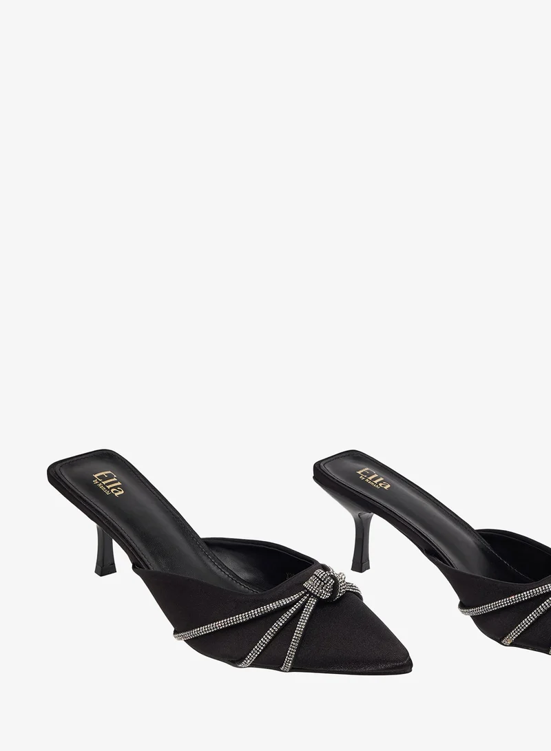Ella Limited Edition Black Diamante Heeled Pump for Women | Best Price UAE