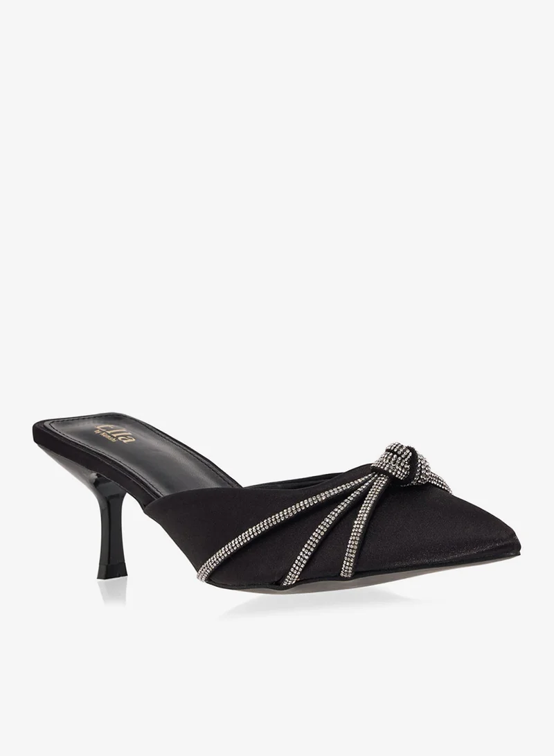 Ella Limited Edition Black Diamante Heeled Pump for Women | Best Price UAE