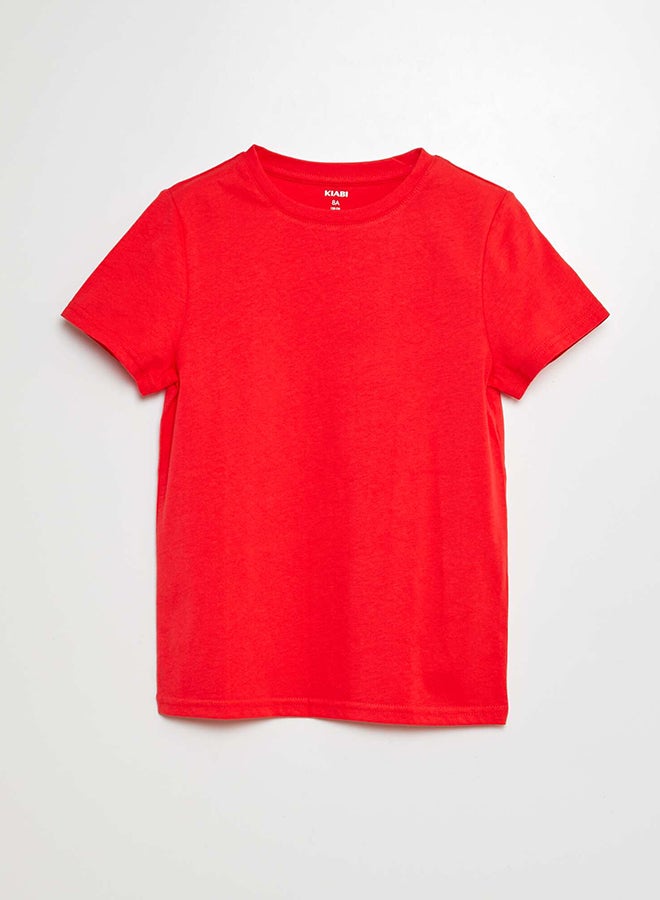 Kiabi Boy Basic Plain Jersey T-Shirt 
