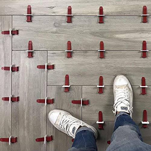 Perfect Level Master T-Lock TM 1/8" (3mm)" PERFECT LEVEL MASTER TM Professional" Anti lippage" Tile leveling system - (spacers only), Red wedges not included and sold separately! (250 Clips) - Image 5
