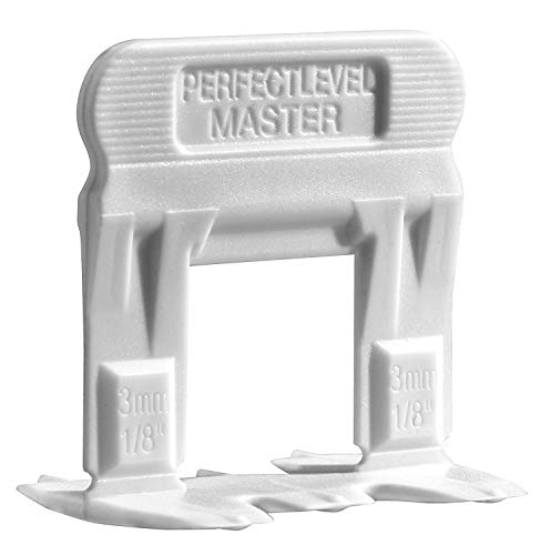Perfect Level Master T-Lock TM 1/8" (3mm)" PERFECT LEVEL MASTER TM Professional" Anti lippage" Tile leveling system - (spacers only), Red wedges not included and sold separately! (250 Clips) - Image 1