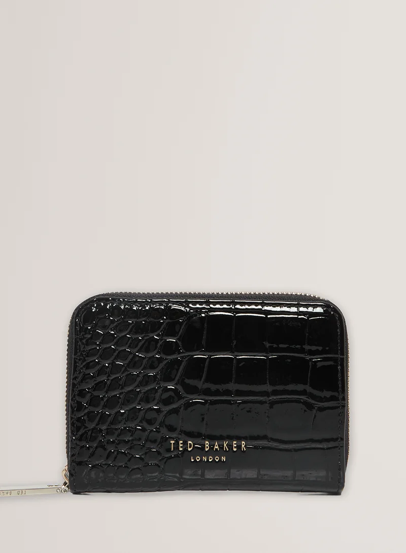 تيد بيكر Varlee Croc Effect Small Zip Around Wallet