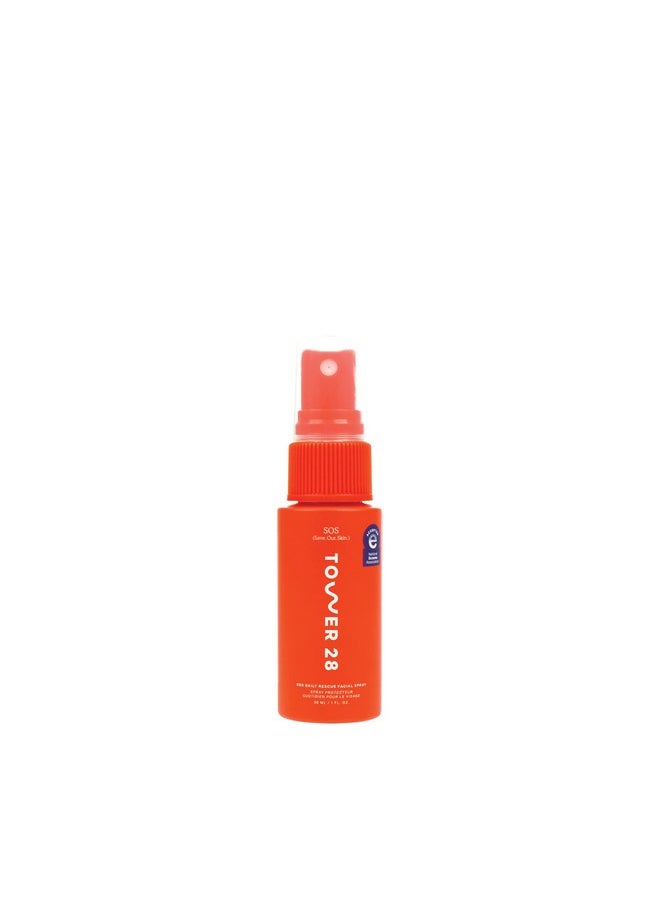 TOWER 28 Sos Daily Rescue Facial Spray For Sensitive Skin, Hypochlorous Acid Spray Helps Reduce Redness And Breakouts, Travel Size Toner For Face, 1 Fl Oz  - Image 1