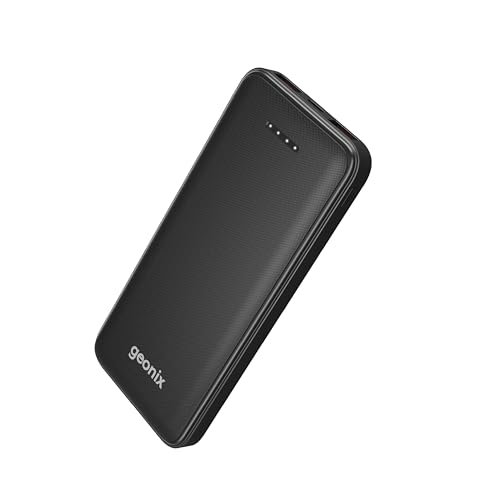 Geonix Helio R100 10000 mAh 22.5W Fast Charging Power Bank, Ultra Slim Power Bank with USB-A Output, Type C PD Output, Type C Input, Wake Up Button, 1 Year Warranty, Black - Image 1