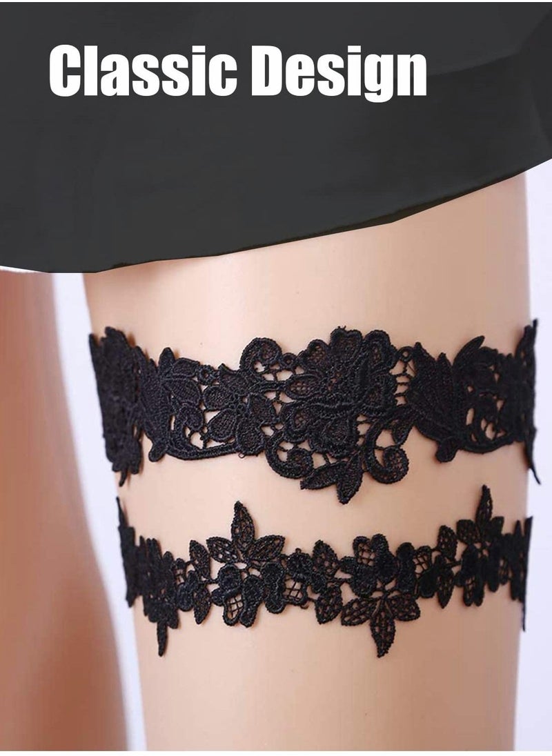 Generic - Wedding Garters for Bride, Adjustable 40-60 cm Lace Bridal Garter Set for Women Bride - Image 1