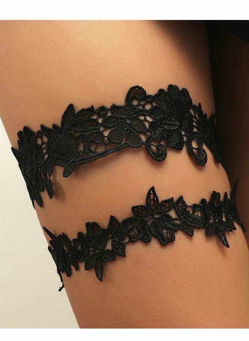 Generic - Wedding Garters for Bride, Adjustable 40-60 cm Lace Bridal Garter Set for Women Bride - Image 1