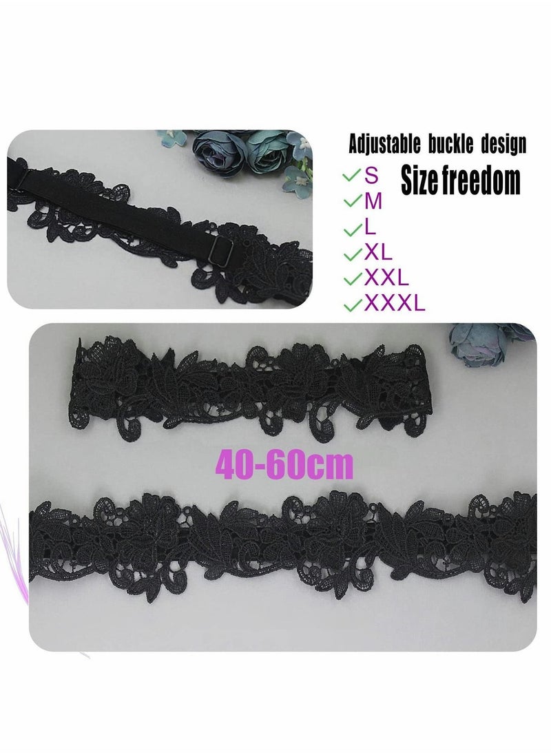 Generic - Wedding Garters for Bride, Adjustable 40-60 cm Lace Bridal Garter Set for Women Bride - Image 1