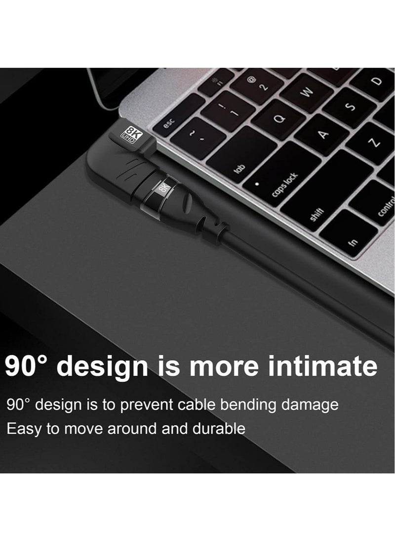 Excefore 4 Pack HDMI 2.1 Male to Female Adapter, 90 and 270 Degree Adapter, Support 8K@60Hz, 4K@120Hz, Suitable for Wall TV, Laptop, PS4 PS5 - Image 3