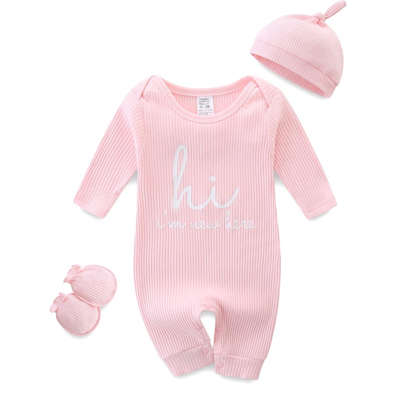 Bibimom Gender Neutral Baby Clothes 0-3 Months Pink Welcome Home Girl Boy Mom Gifts - Image 1