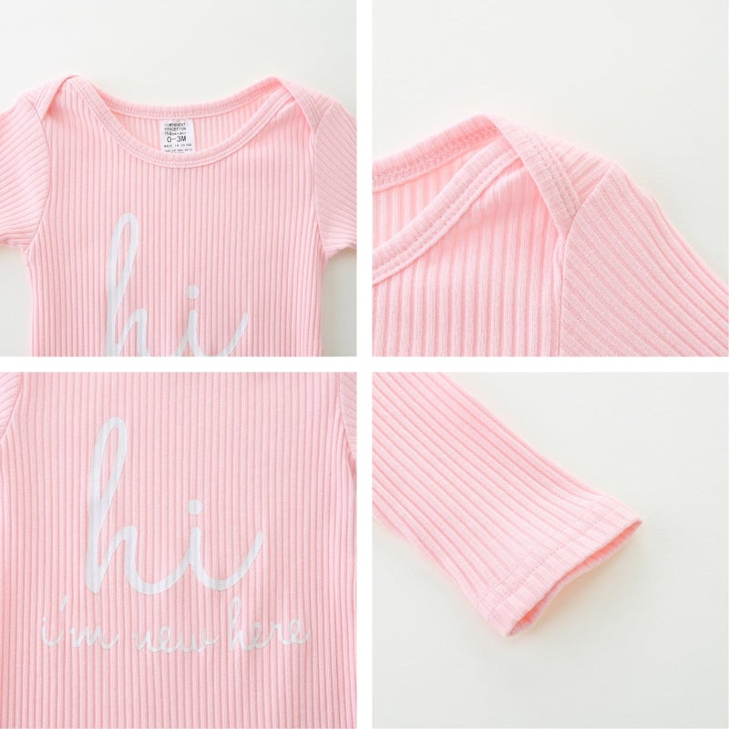 Bibimom Gender Neutral Baby Clothes 0-3 Months Pink Welcome Home Girl Boy Mom Gifts - Image 4