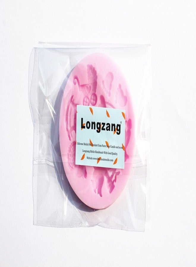 Longzang Mini Silicone Sugar, Fondant and Cake Mold, Baby Shower Theme, Pink - Image 2