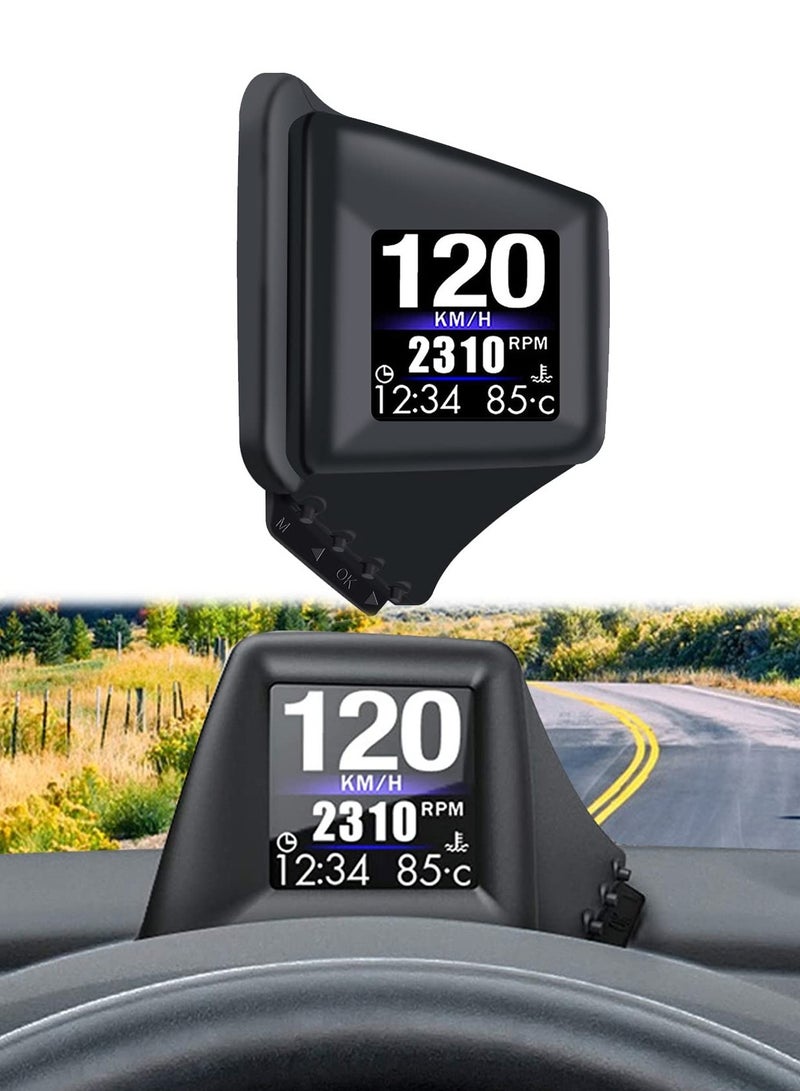 والالا شاشة عرض أمامية للسيارة HUD، مع نظام OBDII GPS مزدوج، مقياس سرعة OBD2، 8 أوضاع، شاشة لوحة القيادة متعددة الوظائف، مقياس ذكي، يمكن تركيب لوحة القيادة - Image 1